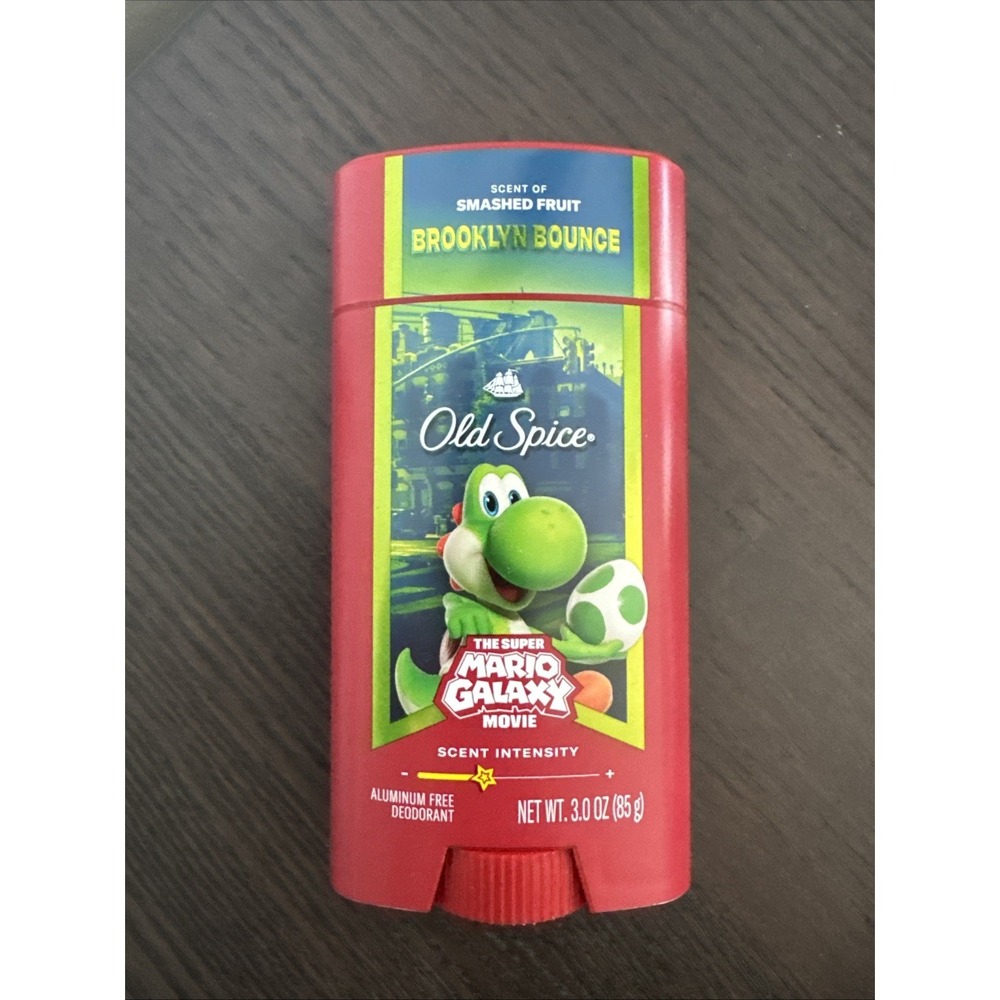 Old Spice Super Mario Galaxy Movie Smashed Fruit Brooklyn Bounce Toad Deodorant